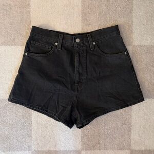 Levi's High Waisted Mom Shorts for Women, Black
